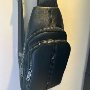 Black Leather Crossbody Bag